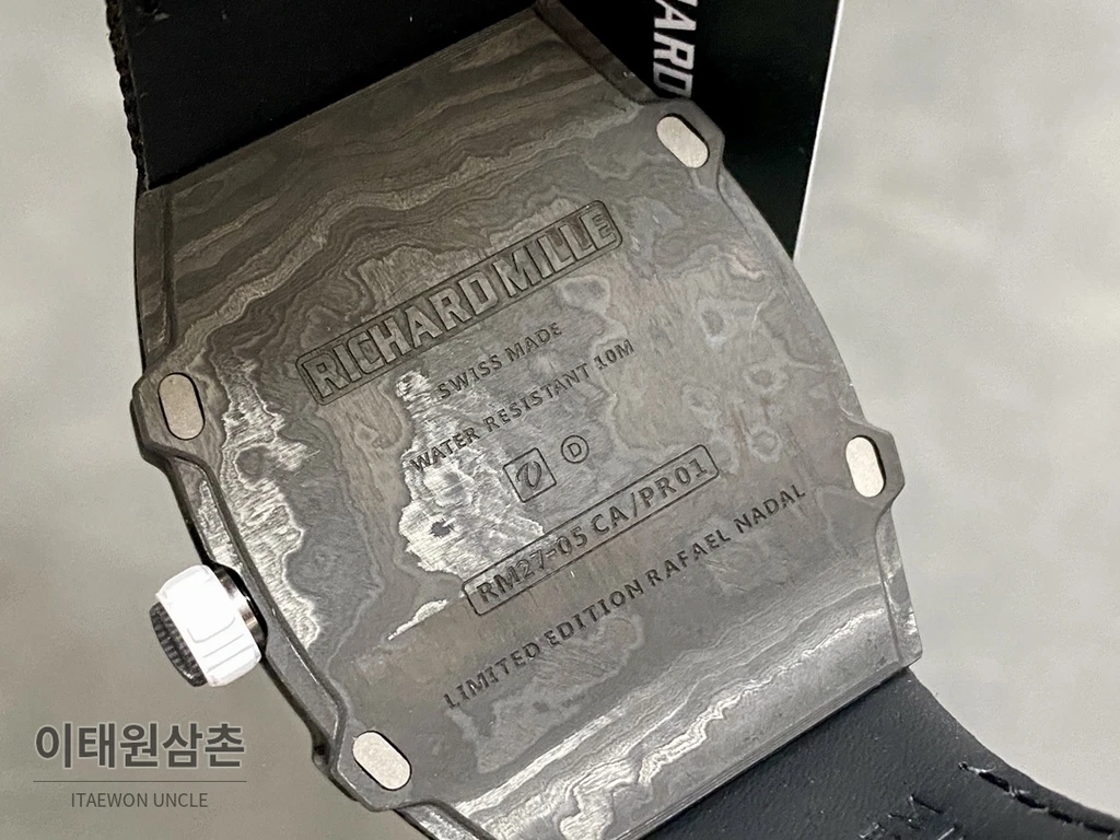 리차드밀 라파엘나달 NTPT카본 블랙베젤 플라잉투르비용 시계 47.25mm