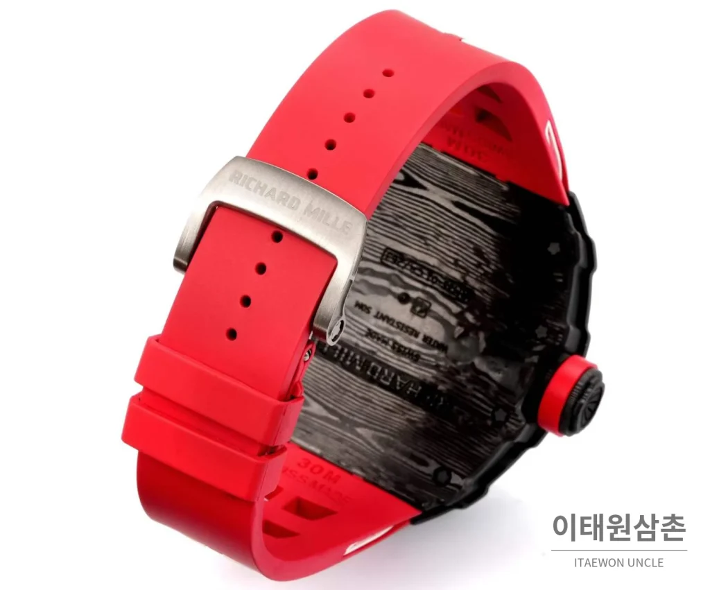 리차드밀 RM35-01 라파엘 나달 카본 스켈레톤 오토매틱 43mm 스켈레톤 다이얼 레드 러버 스트랩