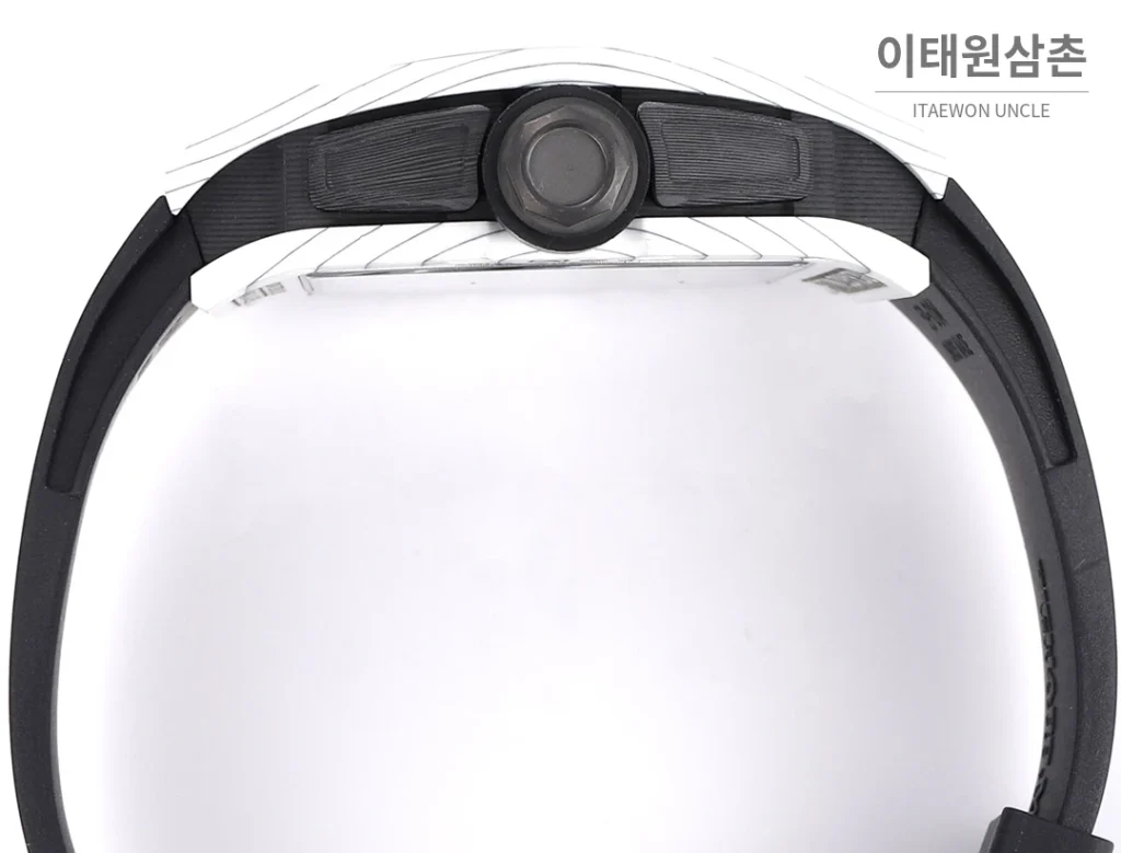 리차드밀 RM61-01 요한블레이크 카본 세라믹 스켈레톤 수동 43mm 블랙 / 그레이 블랙 러버 스트랩