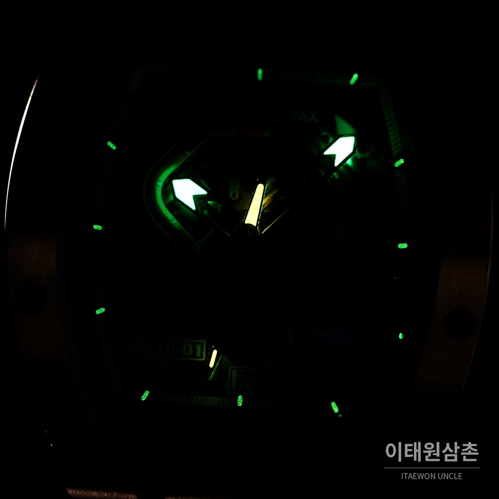 리차드밀 RM30-01 로즈골드 스켈레톤 블랙 러버스트랩 오토매틱 50mm