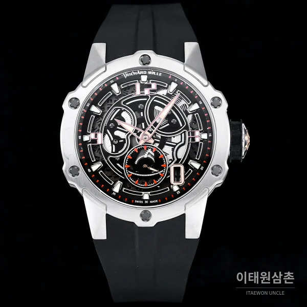 리차드밀 티타늄 카본 스켈레톤 마이크로로터 오토매틱 42mm tan 스켈레톤 다이얼 블랙 러버 스트랩 리차드밀 티타늄 카본 스켈레톤 마이크로로터 오토매틱 42mm tan 스켈레톤 다이얼 블랙 러버 스트랩