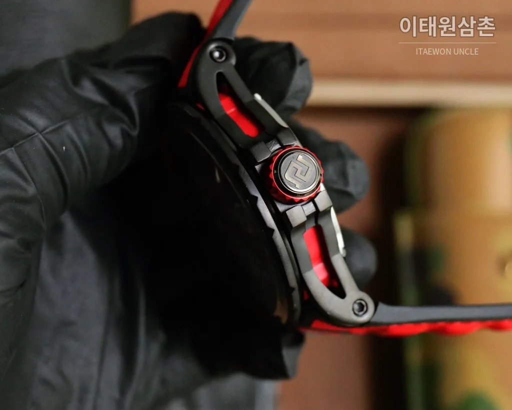 로저드뷔 엑스칼리버 스켈레톤 더블밸런스 DLC 티타늄 오토매틱 46mm 스켈레톤 다이얼 레드 러버 스트랩