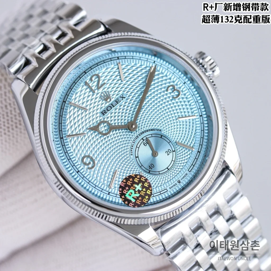 롤렉스 1908 스틸브레이슬릿 투핸즈다이얼 오토매틱 39mm (2)
