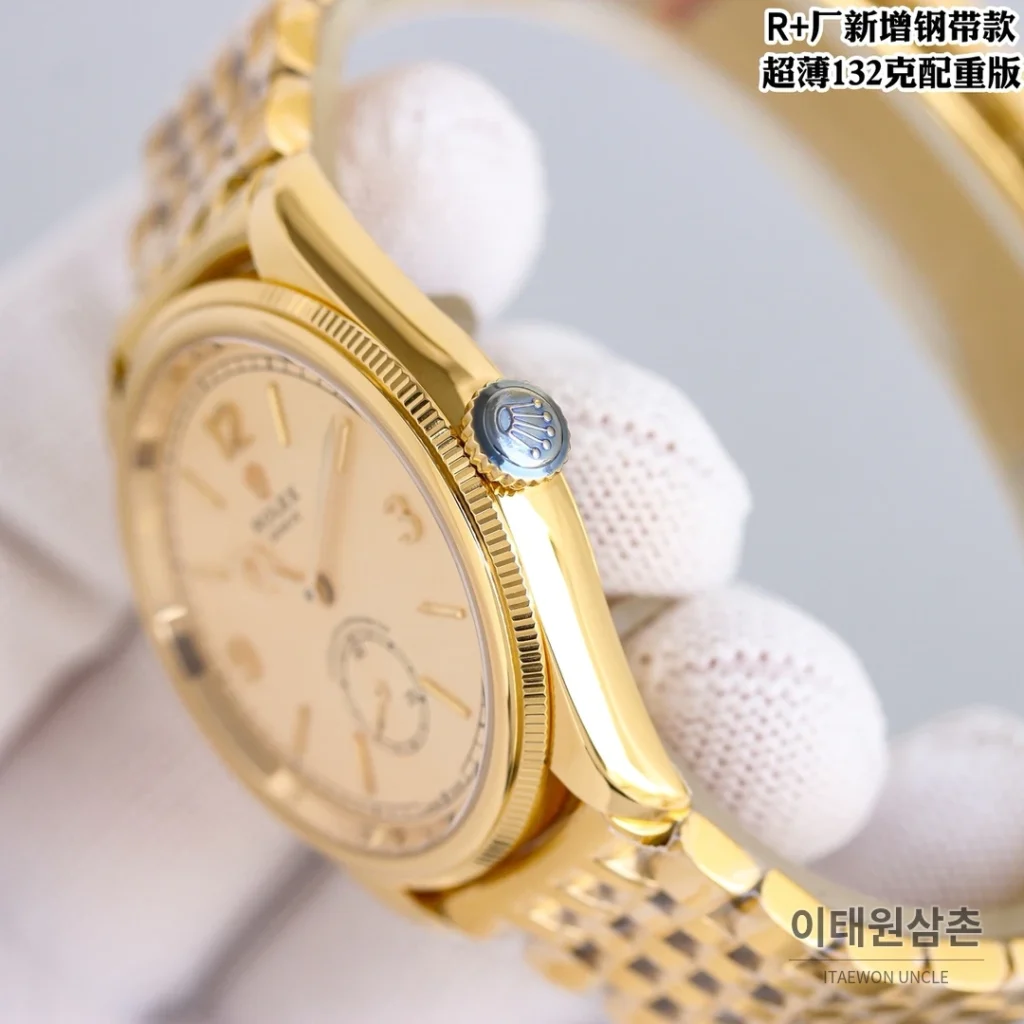 롤렉스 1908 스틸브레이슬릿 투핸즈다이얼 오토매틱 39mm (3)
