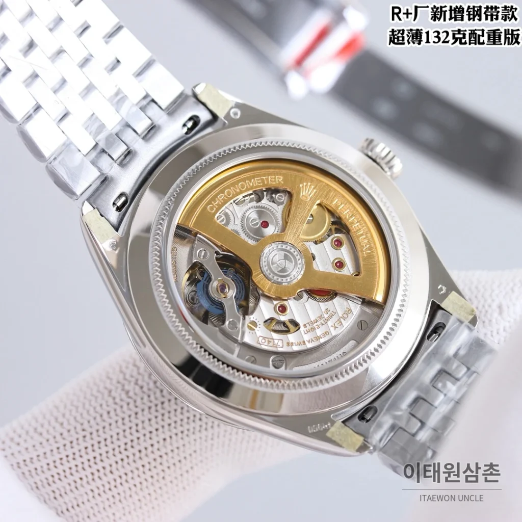 롤렉스 1908 스틸브레이슬릿 투핸즈다이얼 오토매틱 39mm (2)