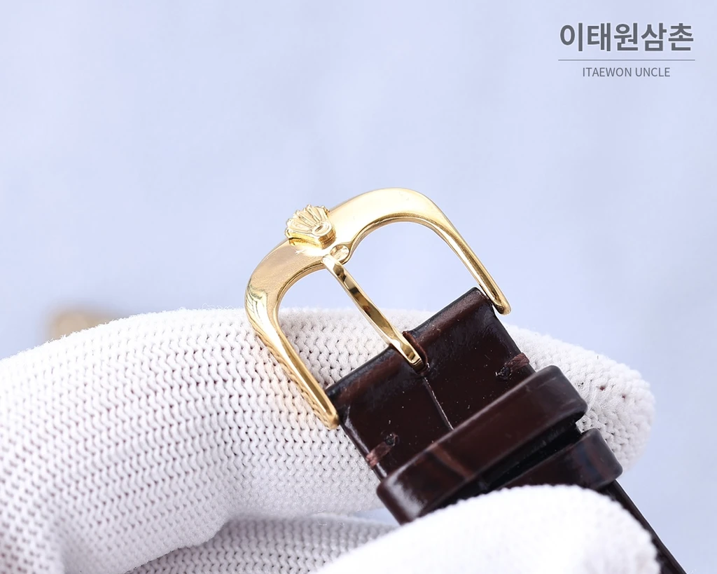 롤렉스 2025 316L 스틸 카프스킨 스트랩 워치 40mm