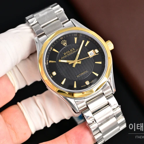 롤렉스 2026 316L 스틸 카프스킨 스트랩 워치 40mm (2)