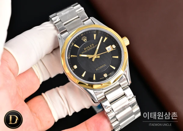 롤렉스 2026 316L 스틸 카프스킨 스트랩 워치 40mm (2)