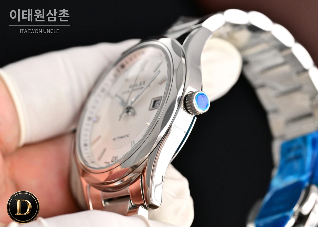 롤렉스 2026 316L 스틸 카프스킨 스트랩 워치 40mm (2)
