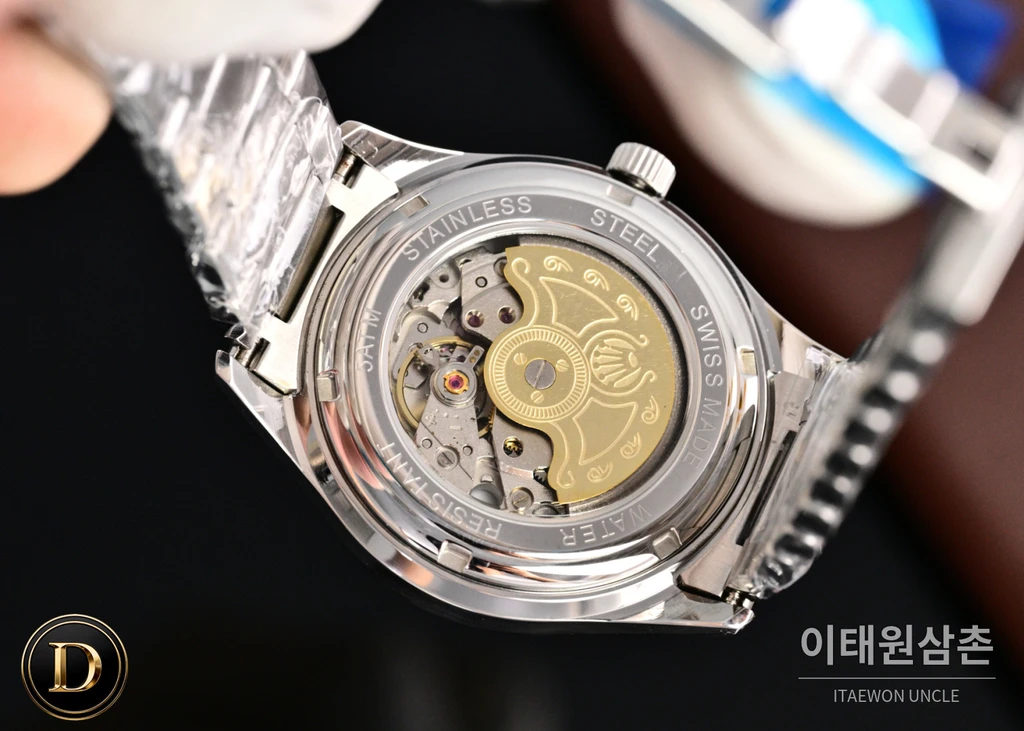 롤렉스 2026 316L 스틸 카프스킨 스트랩 워치 40mm (2)