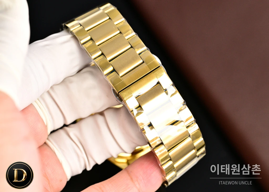 롤렉스 2026 316L 스틸 카프스킨 스트랩 워치 40mm
