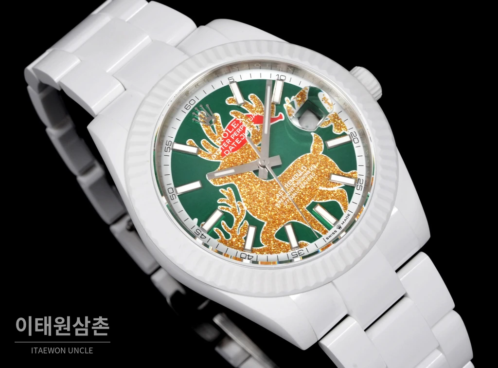 롤렉스 AET 리몰드 크리스마스 디어 풀세라믹 데이트저스트 오토매틱 41mm