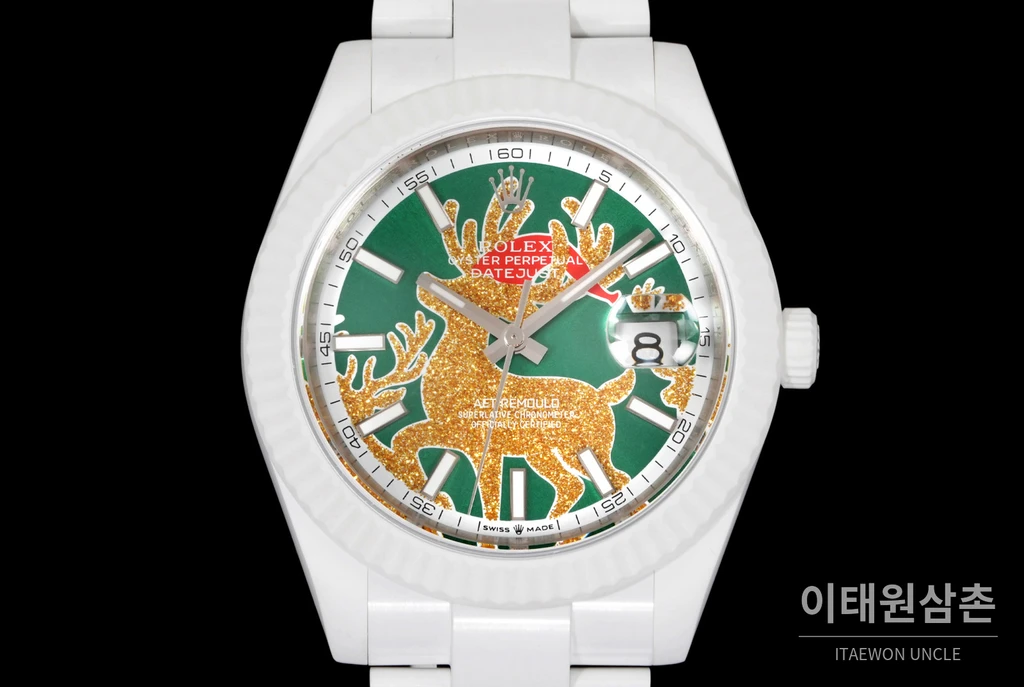 롤렉스 AET 리몰드 크리스마스 디어 풀세라믹 데이트저스트 오토매틱 41mm