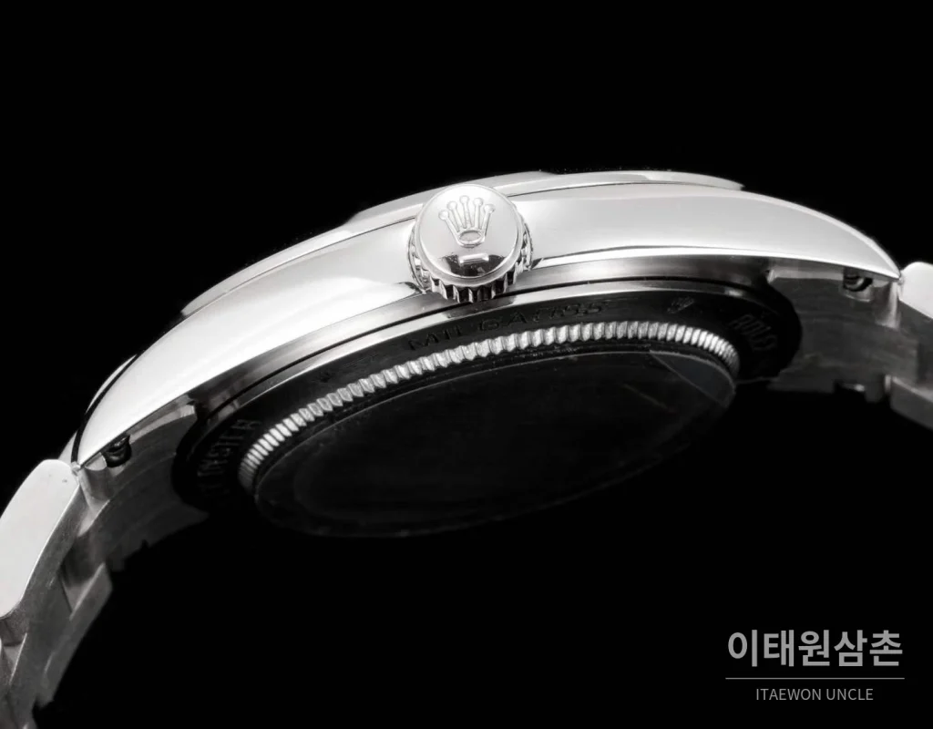 롤렉스 에어킹 스틸 블랙다이얼 그린핸즈 오토매틱 40mm 블랙 / 그린 스틸 브레이슬릿