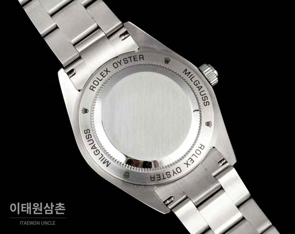 롤렉스 에어킹 스틸 블랙다이얼 그린핸즈 오토매틱 40mm 블랙 / 그린 스틸 브레이슬릿