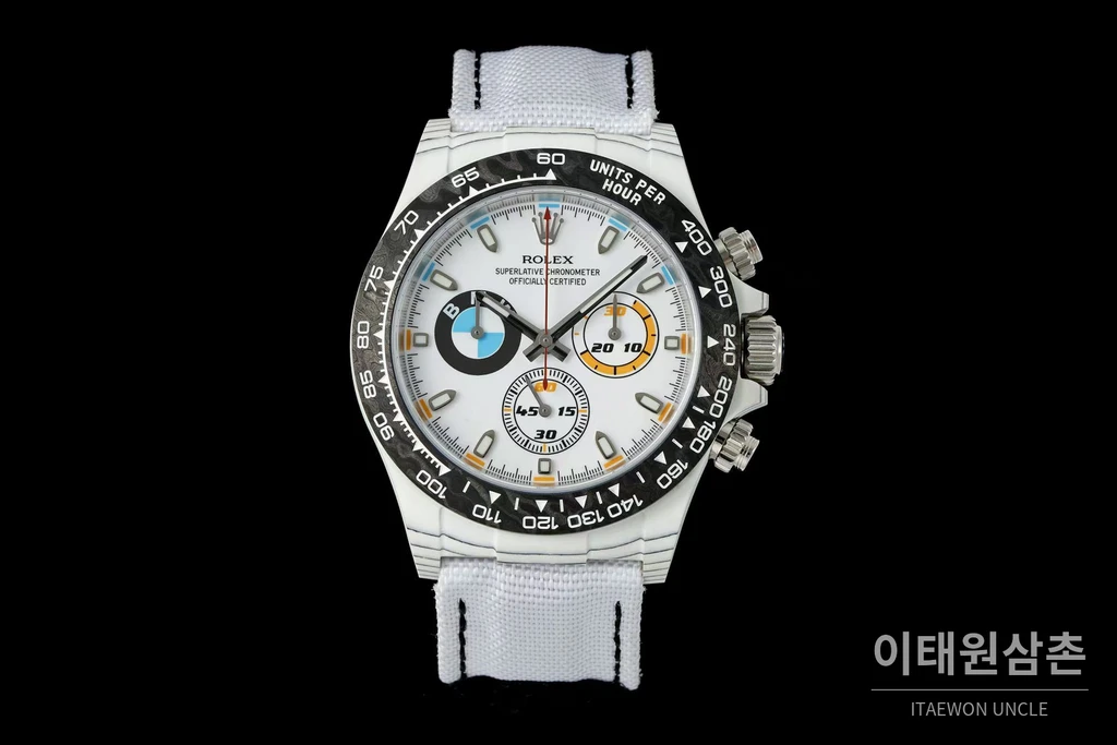 롤렉스 ANT 카본 파이버 BMW엠블럼 커스텀 데이토나 크로노그래프 오토매틱 40mm