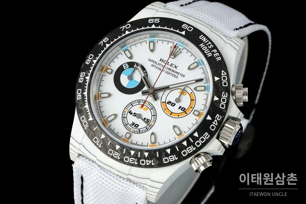 롤렉스 ANT 카본 파이버 BMW엠블럼 커스텀 데이토나 크로노그래프 오토매틱 40mm
