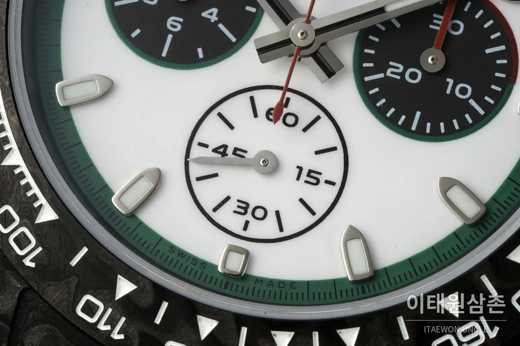 롤렉스 ANT 블랙카본 파이버 MAYBACH 엠블럼 커스텀 데이토나 크로노그래프 오토매틱 40mm