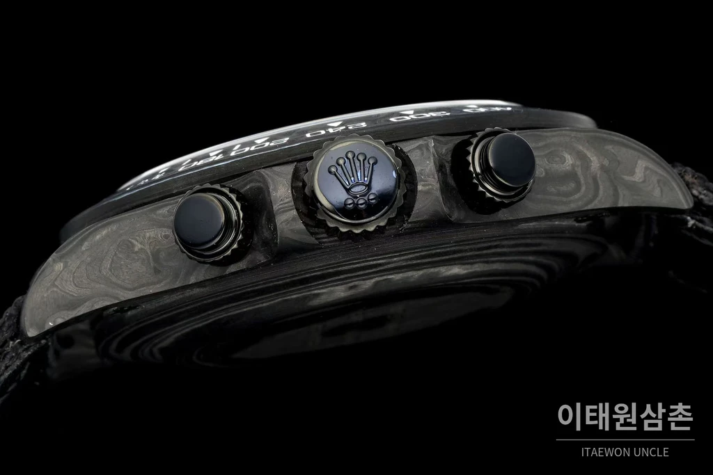 롤렉스 ANT 블랙카본 파이버 PORSCHE 엠블럼 커스텀 데이토나 크로노그래프 오토매틱 40mm