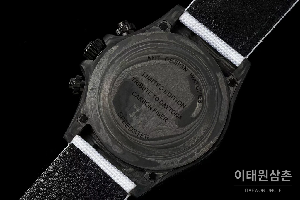 롤렉스 ANT 블랙카본 파이버 BMW엠블럼 커스텀 데이토나 크로노그래프 오토매틱 40mm