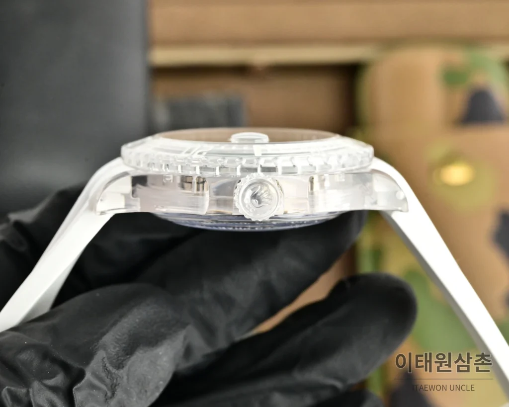 롤렉스 오토매틱 40mm 그린 다이얼 화이트 러버 스트랩 (2)