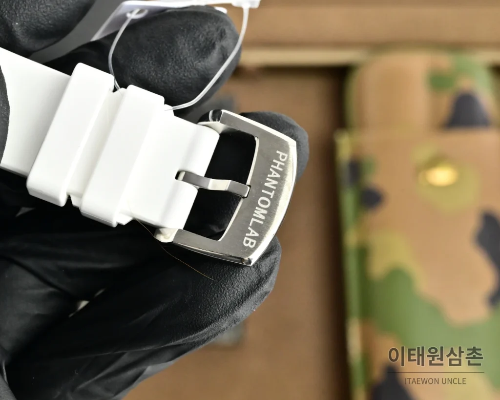 롤렉스 오토매틱 40mm 아이스블루 다이얼 화이트 러버 스트랩