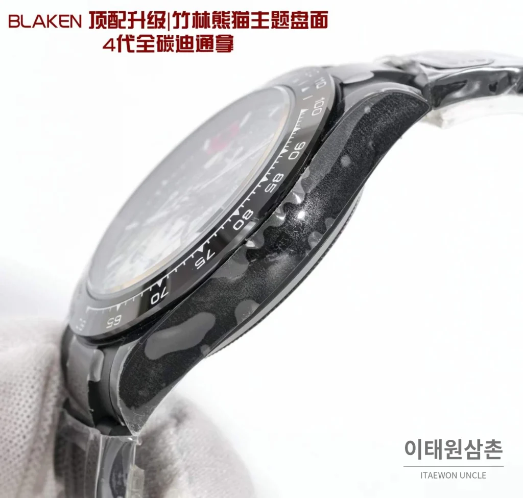 롤렉스 블레이큰 데이토나 풀카본 바이커다이얼 오토매틱 40mm 세라믹 브레이슬릿 블랙 베젤