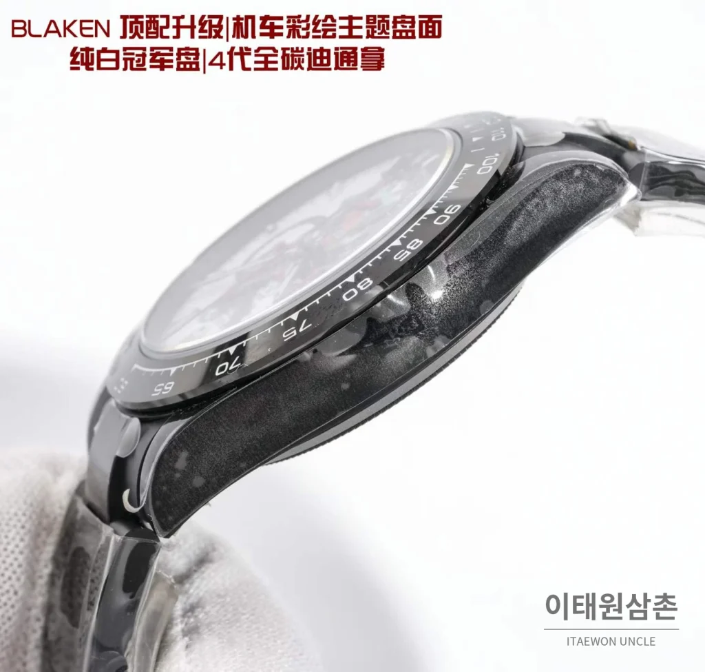 롤렉스 블레이큰 데이토나 풀카본 바이커다이얼 오토매틱 40mm 세라믹 브레이슬릿 블랙 베젤 (2)