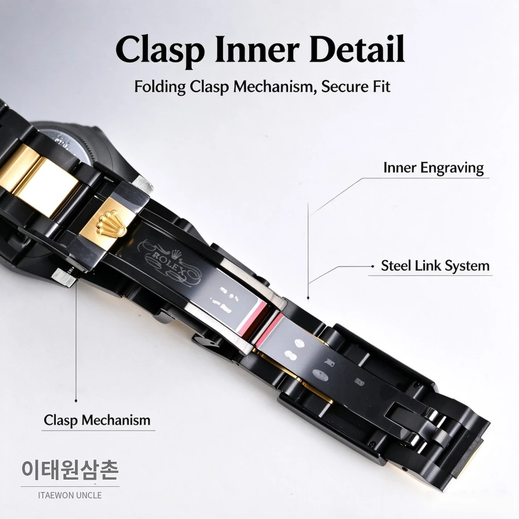 롤렉스 블라켄 데이토나 펄화이트 크리스털인덱스 블랙골드 크로노그래프 40mm