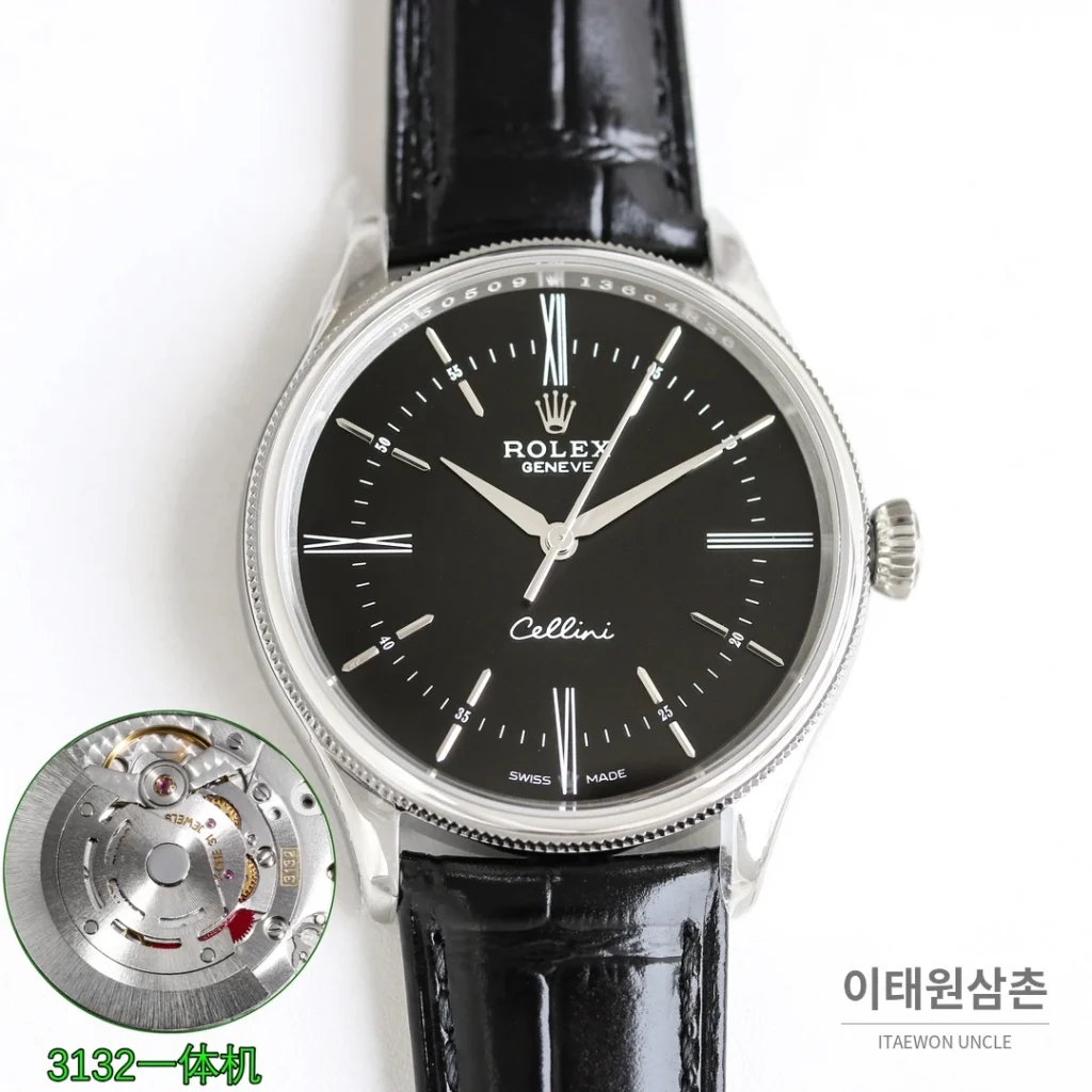롤렉스 첼리니 오토매틱 39mm 화이트 다이얼