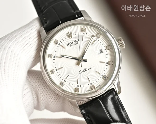 롤렉스 셀리니 데이트 316L 스틸 소가죽 오토매틱 40mm 롤렉스 셀리니 데이트 316L 스틸 소가죽 오토매틱 40mm