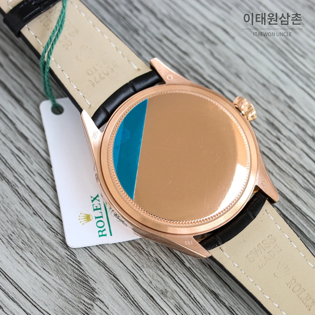 롤렉스 첼리니 문페이즈 18K 로즈 골드 메테오라이트 문페이즈 오토매틱 39mm