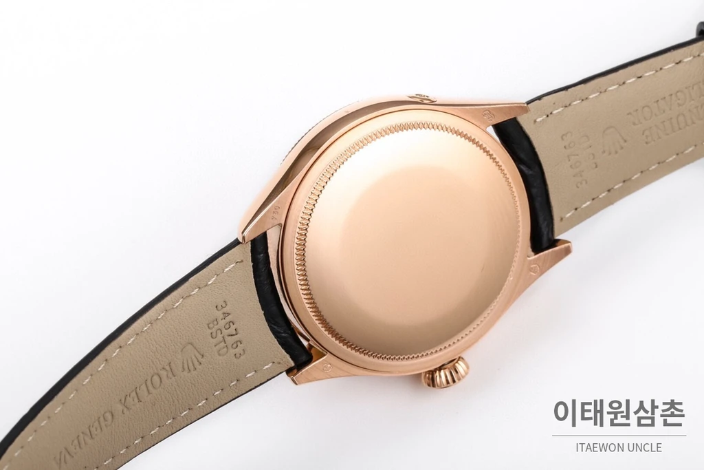 롤렉스 첼리니 문페이즈 18K 로즈 골드 메테오라이트 문페이즈 오토매틱 39mm