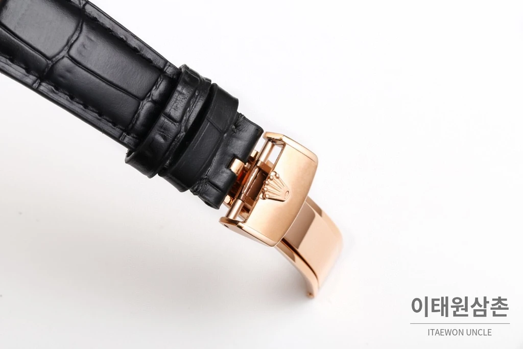 롤렉스 첼리니 문페이즈 18K 로즈 골드 메테오라이트 문페이즈 오토매틱 39mm