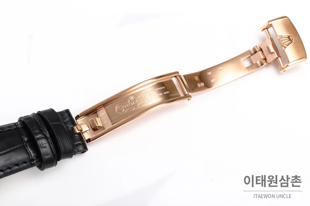 롤렉스 첼리니 문페이즈 18K 로즈 골드 메테오라이트 문페이즈 오토매틱 39mm
