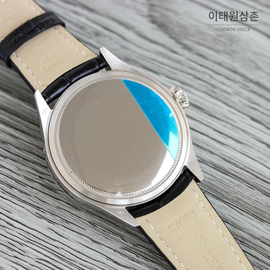 롤렉스 첼리니 문페이즈 스틸 실버 베젤 화이트 다이얼 오토매틱 39mm