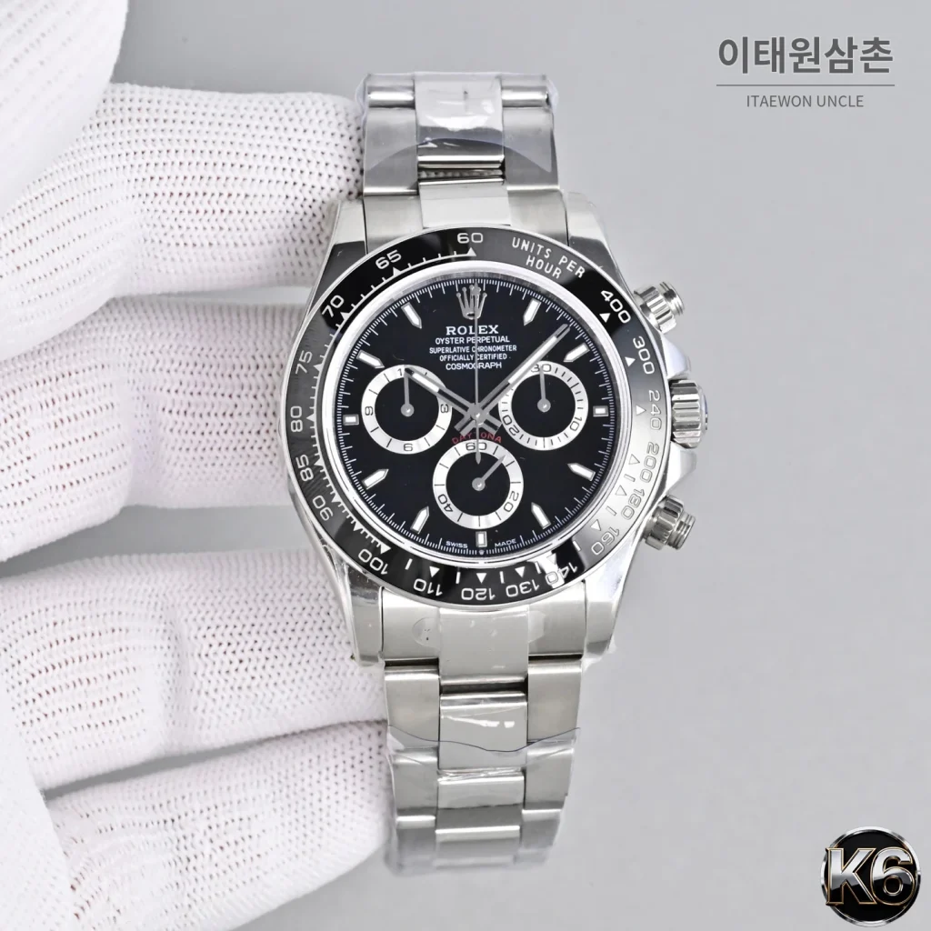 롤렉스 코스모그래프 데이토나 904L 스틸 세라믹베젤 크로노그래프 오토매틱 40mm