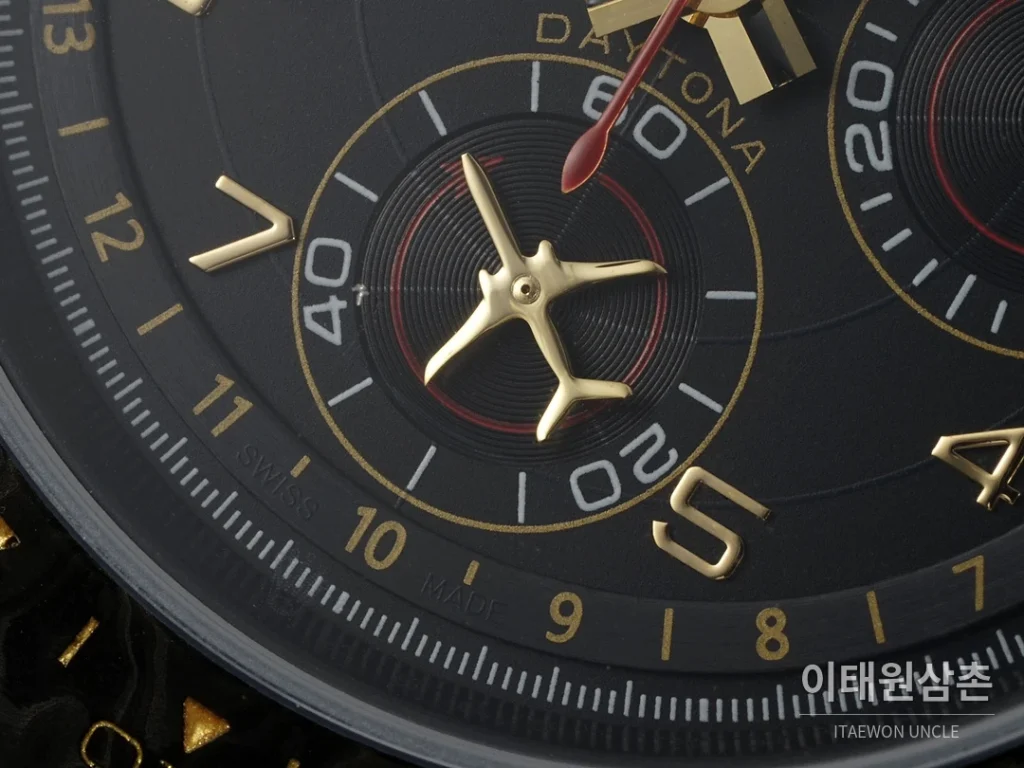 롤렉스 코스모그래프 데이토나 카본 스켈레톤백 크로노그래프 40mm 블랙 다이얼 블랙 나일론 스트랩 블랙 베젤