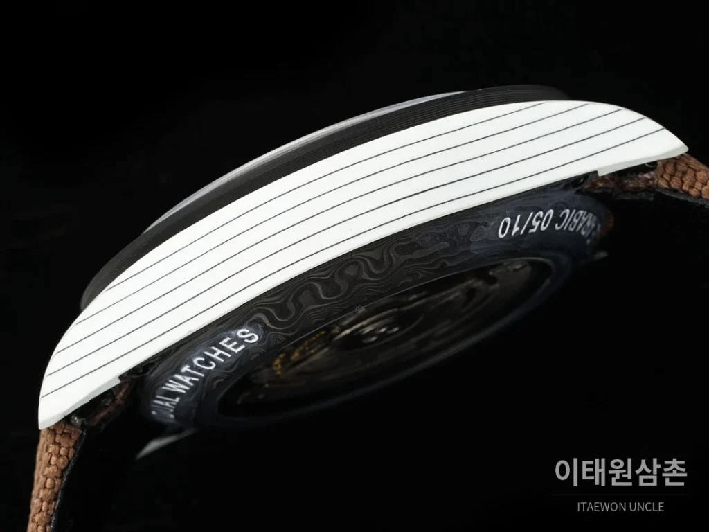 롤렉스 코스모그래프 데이토나 카본 스켈레톤백 크로노그래프 40mm 샴페인 다이얼 브라운 나일론 스트랩 블랙 베젤