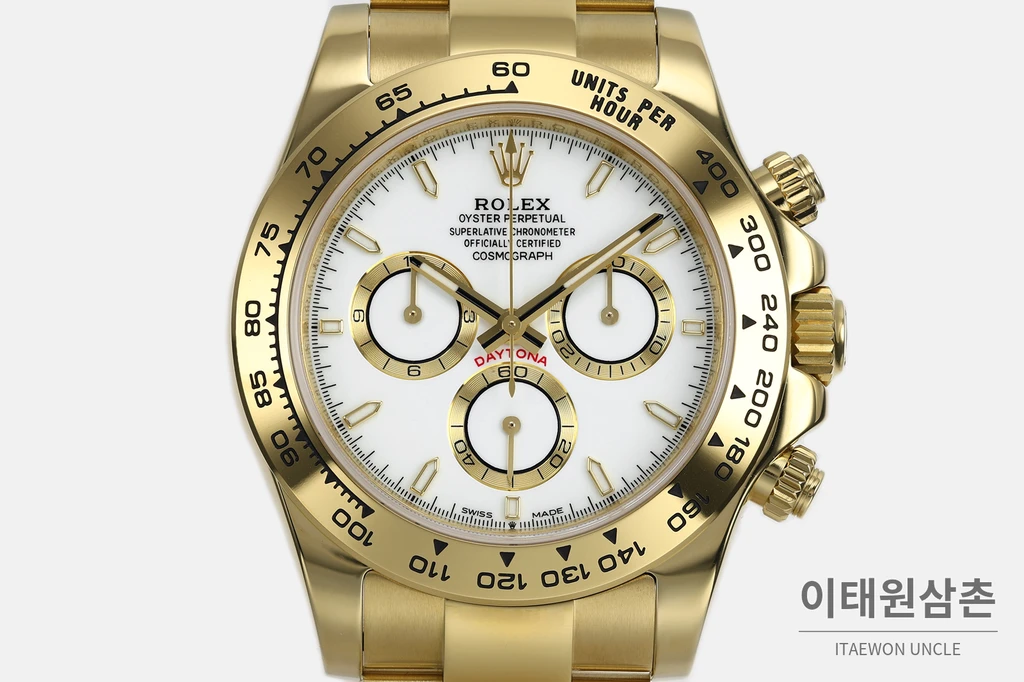 롤렉스 코스모그래프 데이토나 화이트 골드 포인트 다이얼 오토매틱 40mm