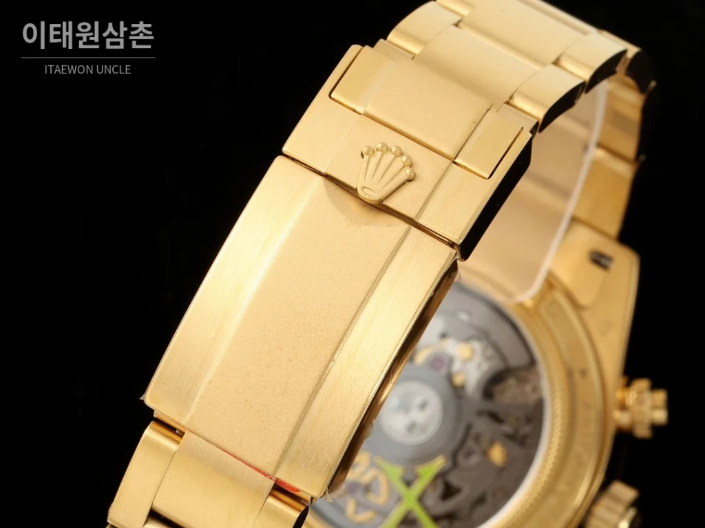 롤렉스 코스모그래프 데이토나 옐로우골드 화이트다이얼 스켈레톤 크로노그래프 40mm