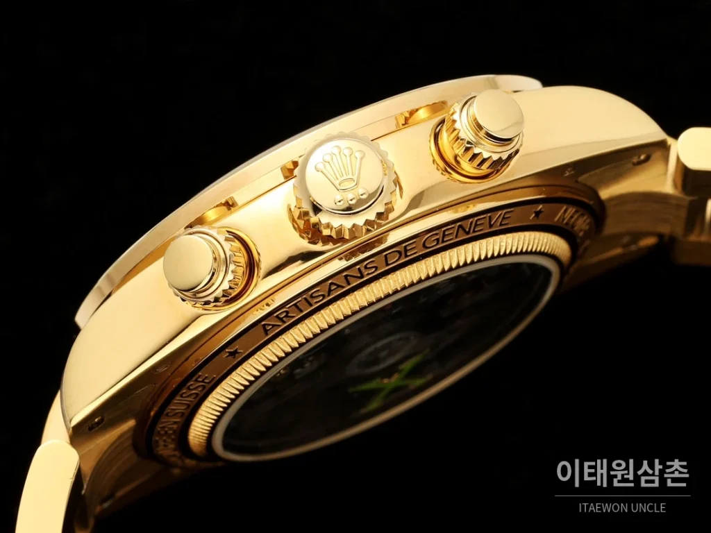 롤렉스 코스모그래프 데이토나 옐로우골드 화이트다이얼 스켈레톤 크로노그래프 40mm