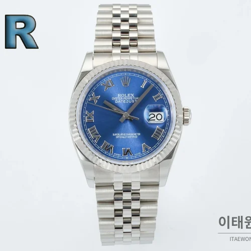 롤렉스 데이트저스트 36 904L 스틸 오토매틱 36mm 블루 다이얼 롤렉스 데이트저스트 36 904L 스틸 오토매틱 36mm 블루 다이얼