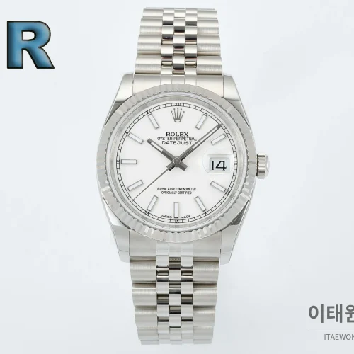 롤렉스 데이트저스트 36 904L 스틸 오토매틱 36mm 화이트 다이얼 롤렉스 데이트저스트 36 904L 스틸 오토매틱 36mm 화이트 다이얼