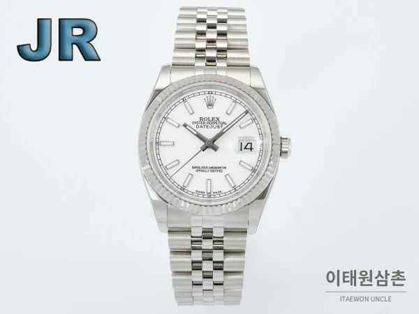 롤렉스 데이트저스트 36 904L 스틸 오토매틱 36mm 화이트 다이얼 롤렉스 데이트저스트 36 904L 스틸 오토매틱 36mm 화이트 다이얼
