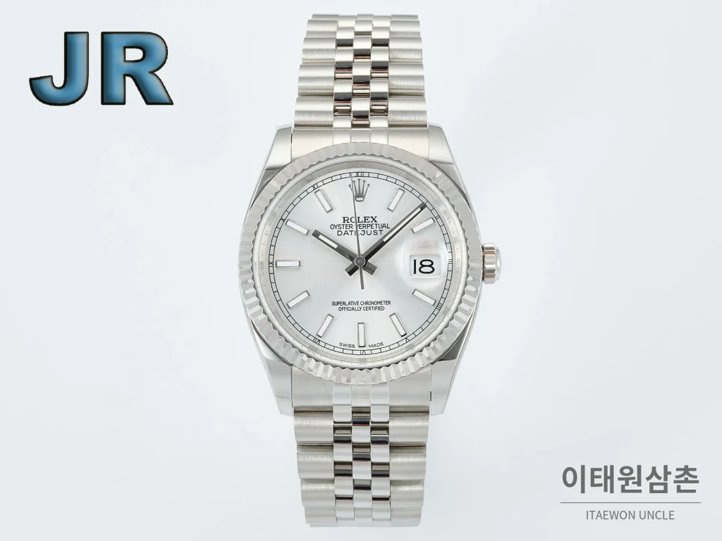 롤렉스 데이트저스트 36 904L 스틸 오토매틱 36mm 실버 다이얼