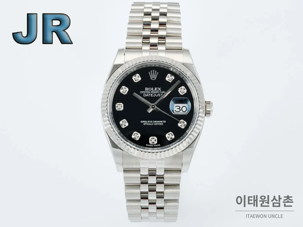 롤렉스 데이트저스트 36 904L 스틸 오토매틱 36mm 블랙 다이얼 (2)