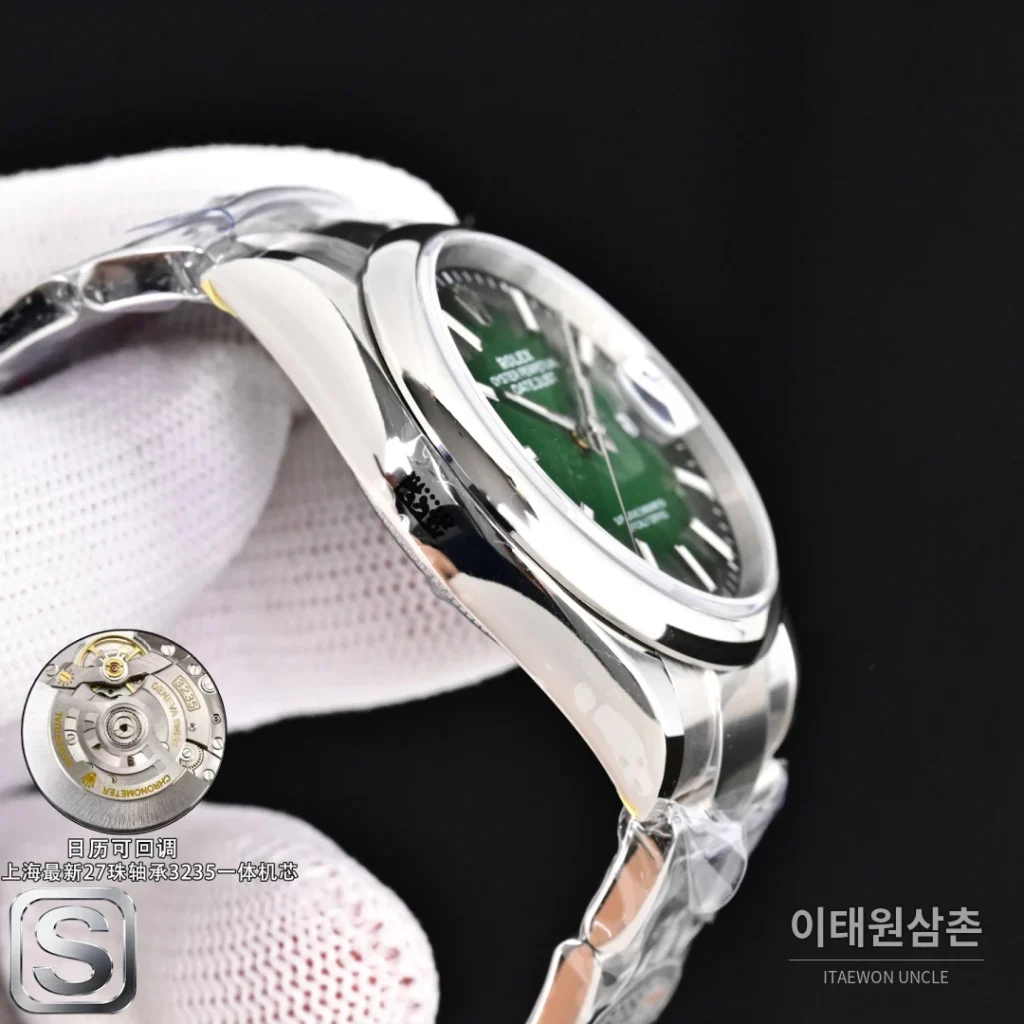 롤렉스 데이트저스트 36 904L 스틸 민트그린 다이얼 오토매틱 36mm (2)