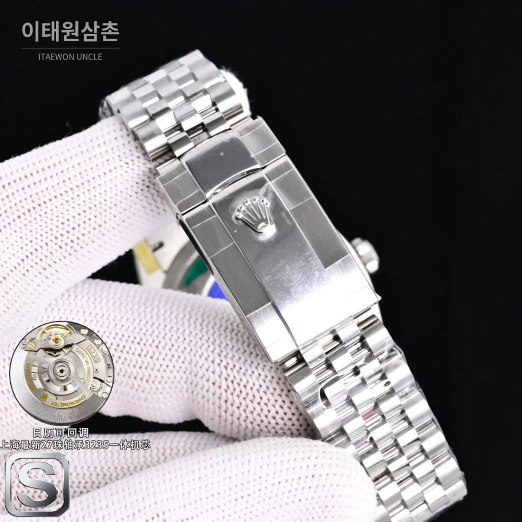 롤렉스 데이트저스트 36 904L 스틸 민트그린 플루티드베젤 오토매틱 36mm
