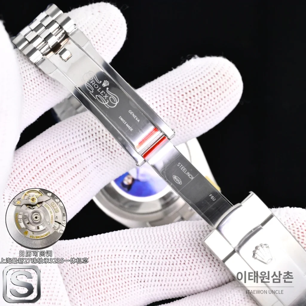 롤렉스 데이트저스트 36 904L 스틸 민트그린 플루티드베젤 오토매틱 36mm